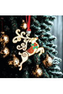 Xmas Ornament - Reindeer, White