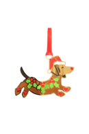 Xmas Ornament - Dachshund Holly