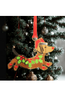 Xmas Ornament - Dachshund Holly