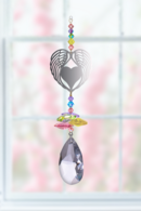 Crystal Fantasy Angel Wing Heart - Confetti