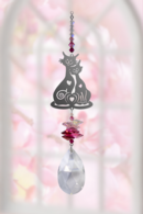 Large Crystal Fantasy - Cats in Love Deep Rose