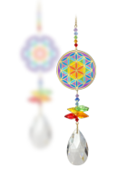 Window Jewels Flower Of Life - Rainbow