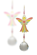 Crystal Wonders Angel with Heart - Confetti