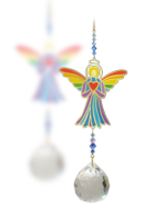 Crystal Wonders Angel with Heart - Rainbow