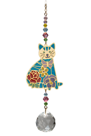 Crystal Dreams Sitting Cat Flo Multi-coloured