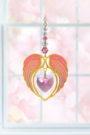 Gold Angel Wing Heart - Rose
