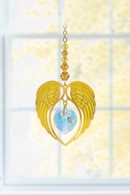 Carded Angel Wing Heart - Topaz