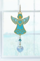 Carded Birthstone Celestial Angel - Blue Zircon