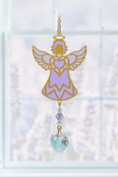 Carded Birthstone Celestial Angel - Light Amethyst