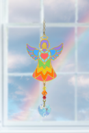 Carded Crystal Dreams Celestial Angel - Rainbow