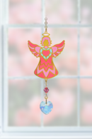 Carded Crystal Dreams Celestial Angel - Rose