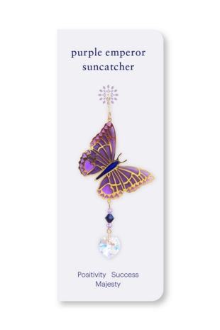 Carded Crystal Dreams Butterfly Purple Emperor