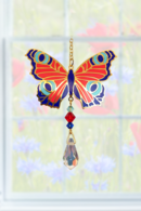 Carded Crystal Dreams Butterfly Peacock