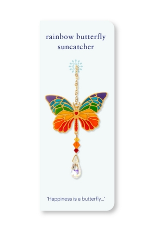 Carded Crystal Dreams Butterfly - Rainbow