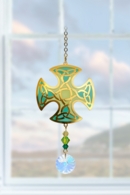 Carded Crystal Dreams Celtic Cross - Green