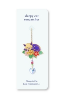 Carded Crystal Dreams Cat on Leaf - Multicolour