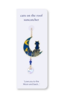 Carded Crystal Dreams Cats on Roof - Moonlight