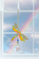 Carded Crystal Dreams Dragonfly - Rainbow