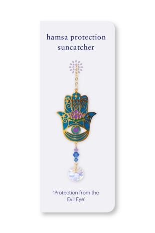 Carded Crystal Dreams Hamsa - Moonlight