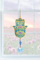 Carded Crystal Dreams Hamsa - Moonlight