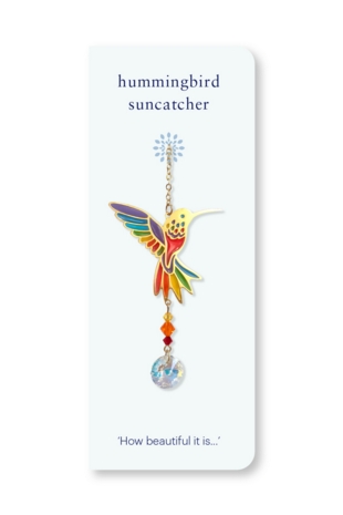 Carded Crystal Dreams Hummingbird - Rainbow