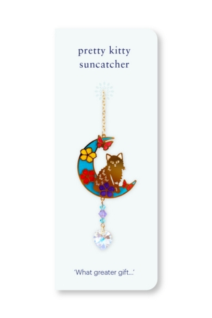 Carded Crystal Dreams Kitty on Moon - Multicolour