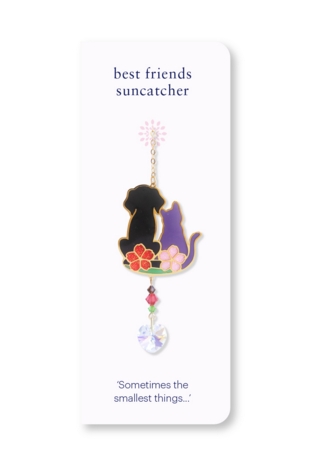 Carded Crystal Dreams Kitty,Pup,Leaf Multicolour