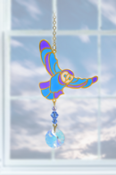 Carded Crystal Dreams Owl in Flight - Moonlight