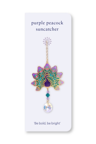 Carded Crystal Dreams Peacock - Purple
