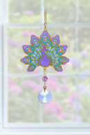 Carded Crystal Dreams Peacock - Purple