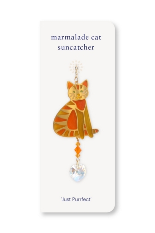Carded Crystal Dreams Sitting Cat - Marmalade