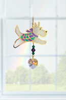 Carded Crystal Dreams Scottie Dog Purple Green