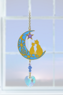 Carded Crystal Dreams Two Cats Moon - Moonlight