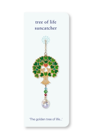 Carded Crystal Dreams Tree of Life - Green