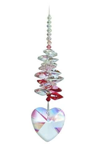 Medium Cascade 28mm Heart Deep Rose