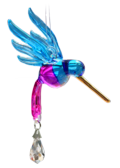 Fantasy Glass Hummingbird Purple
