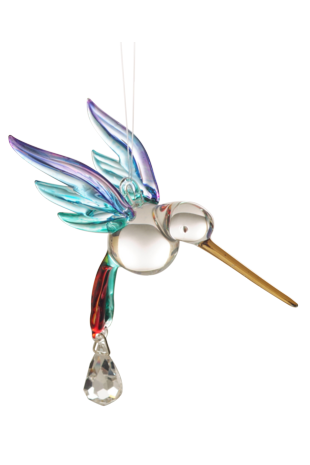 Fantasy Glass Hummingbird Rainbow