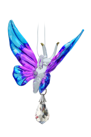 Fantasy Glass Butterfly Purple