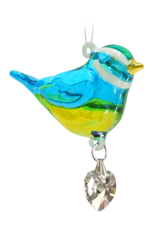 Fantasy Glass Pretty Little Bird - Blue Tit