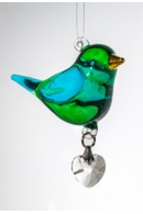 Fantasy Glass Pretty Little Bird - Emerald