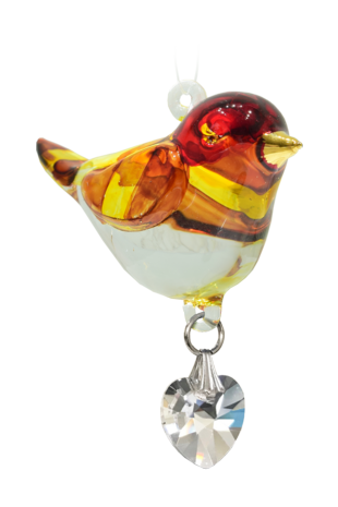 Fantasy Glass Pretty Little Bird - Goldfinch