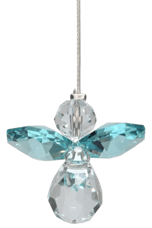 Classic Crystal Guardian Angel Blue Zircon