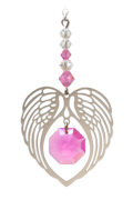 Birthstone Angel Wing Heart Rose