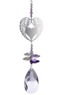 Crystal Fantasy Angel Wing Heart - Purple