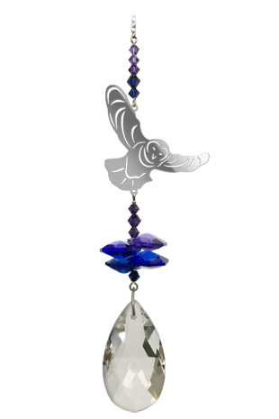 Crystal Fantasy Owl in flight Midnight