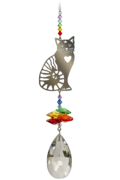 Crystal Fantasy - Sitting Cat Heart Rainbow
