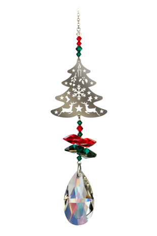 Crystal Fantasies Christmas Tree - Red Green