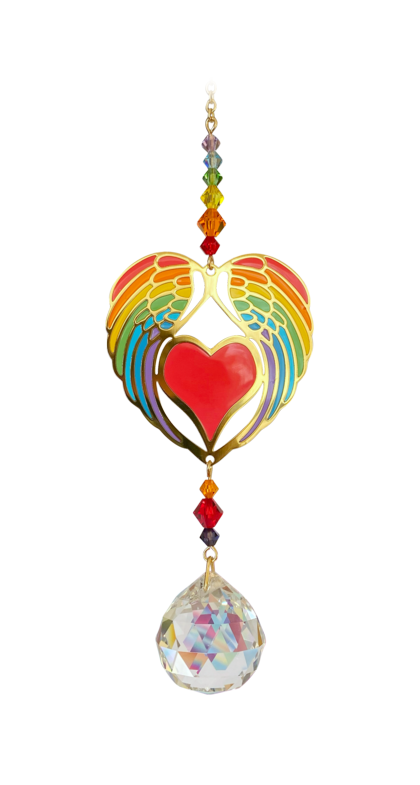 Angel Wing Heart - Rainbow