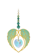 Angel Wing Heart - Emerald