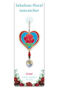 Fabulous Florals Suncatcher Rose with Heart